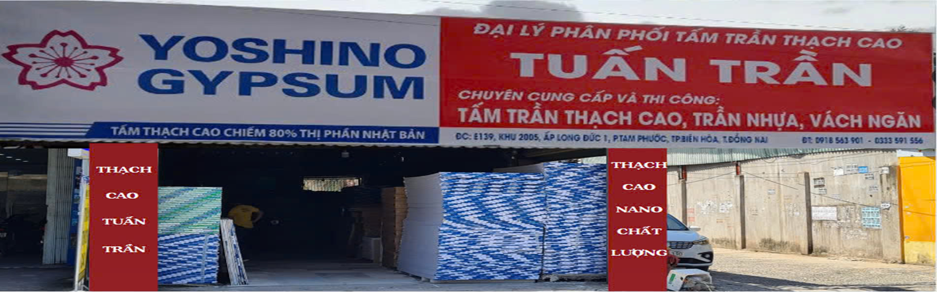 Cửa hàng cung cấp tấm thạch cao Trảng Bom An Viễn Đồng Nai