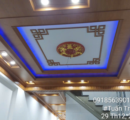 Trần nhựa nano giả gỗ
