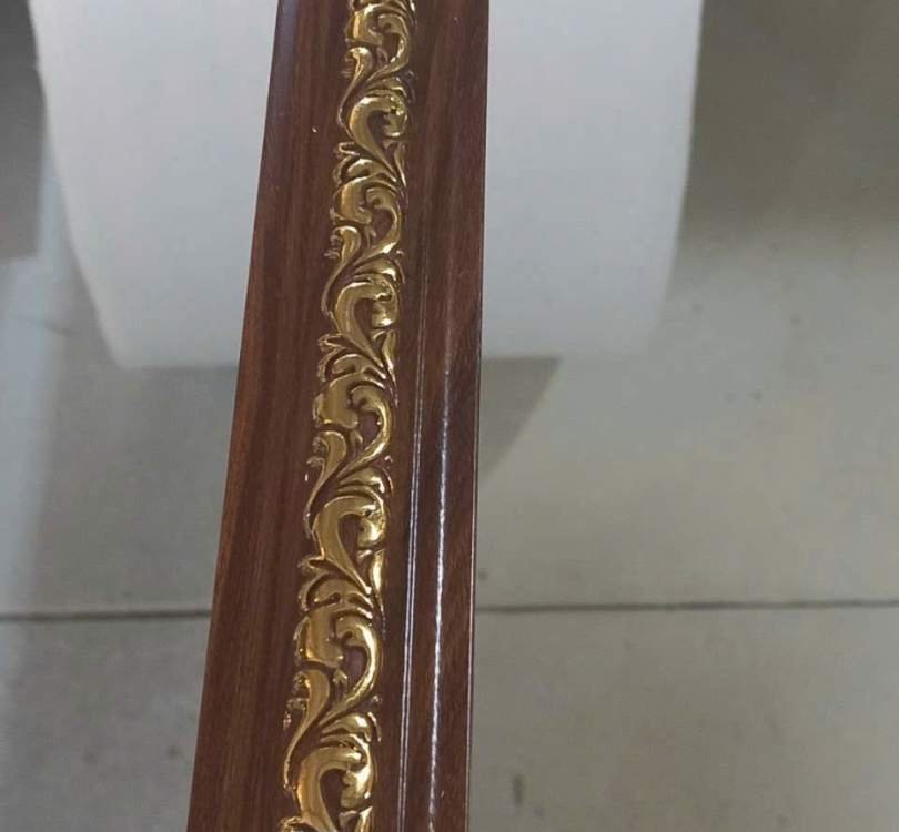 Chỉ cân nhựa giả gỗ_dát vàng_4cm