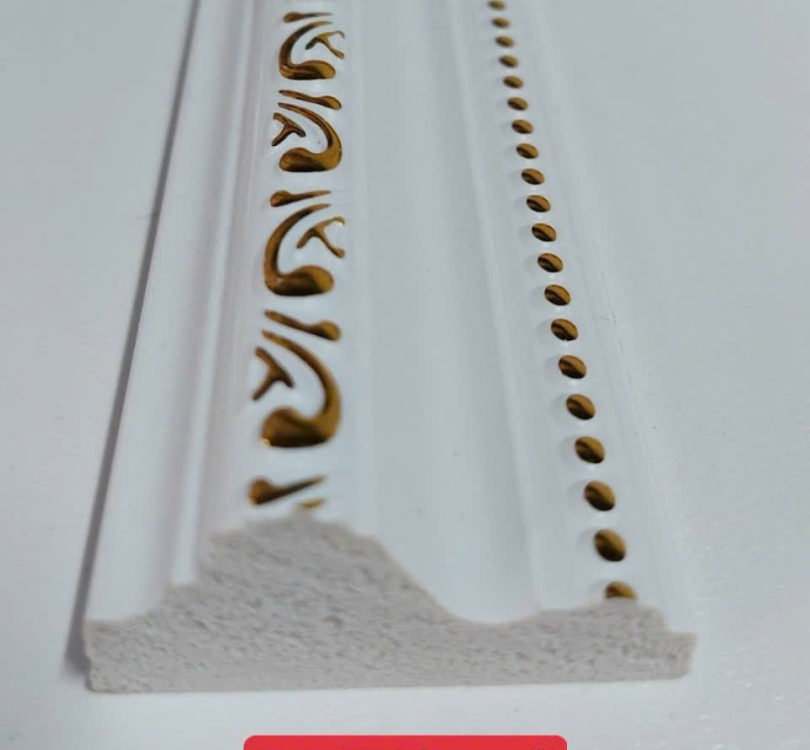 Chỉ lệch nhựa giả gỗ_Trắng dát vàng_4cm