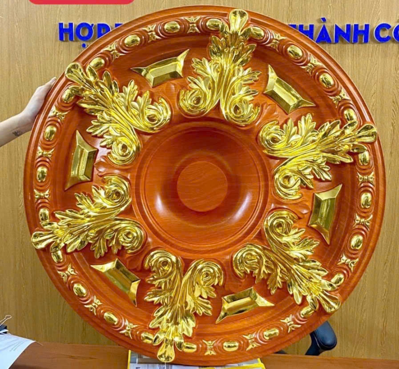 Mâm nhựa giả gỗ_dát vàng_TT7161 Đồng Nai